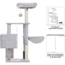 Árboles y casas para gatos - Gris Claro - Ver 8