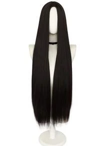 Tóc giả dài thẳng 40 inch kiểu lưới hoa hồng, tóc giả cosplay cho nam và nữ, mái dài rẽ ngôi giữa, thích hợp cho hóa trang, sợi tổng hợp chịu nhiệt. - Nhiều màu - Xem 15