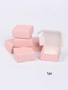 50个粉色牛皮纸盒，迷你牛皮纸礼品盒，小纸盒，飞机造型粉色迷你包装盒，多用途珠宝包装盒，适用于戒指、耳环、婚礼、生日、节日、圣诞节、珠宝制作展示、包装用品、派对礼品DIY礼盒 - 粉色 - 查看 13