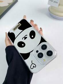 Funda para teléfono con diseño de Panda Love Art Print Element, compatible con iPhone 16, 15, 14 Pro Max, 13, 12, 11, XR y XS Plus. Fabricada en silicona TPU, ofrece protección contra golpes y caídas, además de una excelente sensación al tacto. Es el regalo ideal para familiares, amigos y seres queridos. - transparente - Ver 4