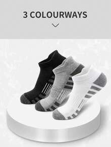 12 pares de calcetines deportivos para hombres, calcetines de baloncesto, calcetines de fútbol, calcetines invisibles, calcetines tobilleros, calcetines de corte bajo, diseño antideslizante de doble capa, transpirables y suaves, adecuados para negocios, casual, deportes al aire libre, estilo universitario, todo el año. Los calcetines invisibles y tobilleros también son adecuados para usar en el gimnasio. - Multicolor - Ver 4