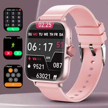 SIMSONLAB 2025新款男女通用智能手表，TFT高分辨率屏幕，多种运动模式，计步器，运动追踪，音乐控制，相机控制，简约设计，支持多语言