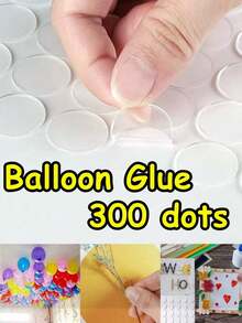 Bolinhas de Cola para Balões, Adesivo Dupla Face, Bolinhas de Cola para Balões para Decorações de Balões DIY - Transparente - Visão 1