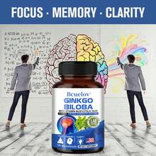 Bcuelov 5000 MG Per Serving, Ginkgo Biloba Extract Supplement - With Gotu Kola Extract, Folic Acid, Enhance Memory Function - 120 Capsules - 1 Bottle - View 6