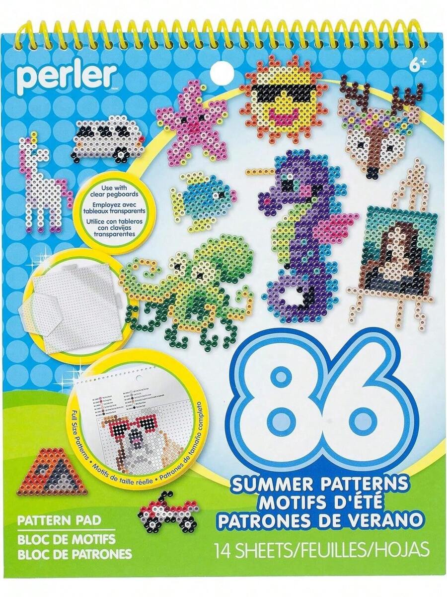 EstiloPerler Bloc de instrucciones para cuentas de fusibles, 86 patrones, pieza divertida de veranoVersión mejorada - Modo 3 - Ver 1