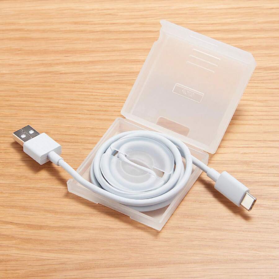 便携式办公桌或旅行用线缆整理盒，紧凑型线缆管理，内置支架 - 半透明耐用数据线整理器，线缆整理器 - 彩色 - 查看 1