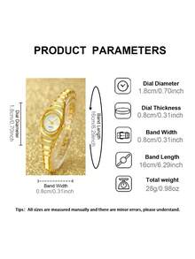 时尚商务多功能奢华镶钻优雅石英表，母亲节礼物