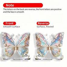 2D flat butterfly wing floral decorative pendant earrings, fashionable jewelry, party gifts, and festival presents for family and friends - Multicolor - Ver 3