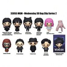 Netflix 1PC Wednesday Series Keychain Blind Bags Mystery Mini Figure Random Anime Action Figures Accessories Horror Anime Character Horror Bag Charms Collectible Ornament Surprise Gifts - Purple - View 5