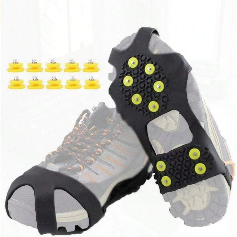 Pinzas de Hielo Antideslizantes para Zapatos o Botas de Goma 10 broches de Acero Antideslizantes - G - Ver 1