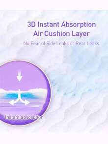 Whisper Night Sanitary Pads With 3D Cushion Technology - Multicolor - View 3