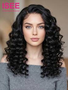 Tóc giả uốn xoăn không cần keo Hair Wand Curly Wear Go HD Lace Wigs 6*4 Lace Closure Wigs 22-26 inch (dài vừa phải), mật độ 180%, phần ren đã được cắt sẵn và đường chân tóc đã được tỉa sẵn, tóc người thật chưa qua xử lý, đường chân tóc tự nhiên, chất lượng cao, kiểu dáng thời trang, thân thiện với người mới bắt đầu, phù hợp cho kỳ nghỉ, năng động, thiết yếu cho du lịch, quà tặng cho phù dâu, phụ kiện. - SNatural - Xem 1
