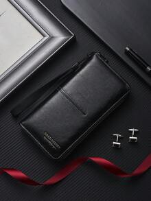 新款男士商务长款钱包，青年学生休闲优雅手机钱包，手拿包 - 彩色 - 查看 10