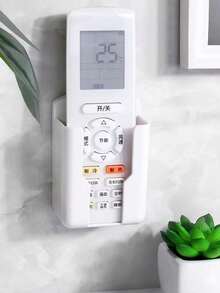 1/2pcs Wall Mounted Remote Control Storage Box, No Drilling Needed, Home Use AC TV Phone Charger Organizer Rack - Multicolor - View 3