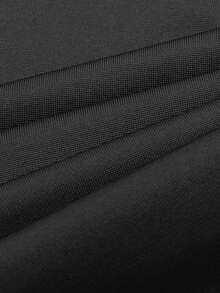 男士高领运动性能压缩衣 - 长袖，弹力修身，适合健身、跑步和骑行，透气圆领T恤 - 黑色 - 查看 7