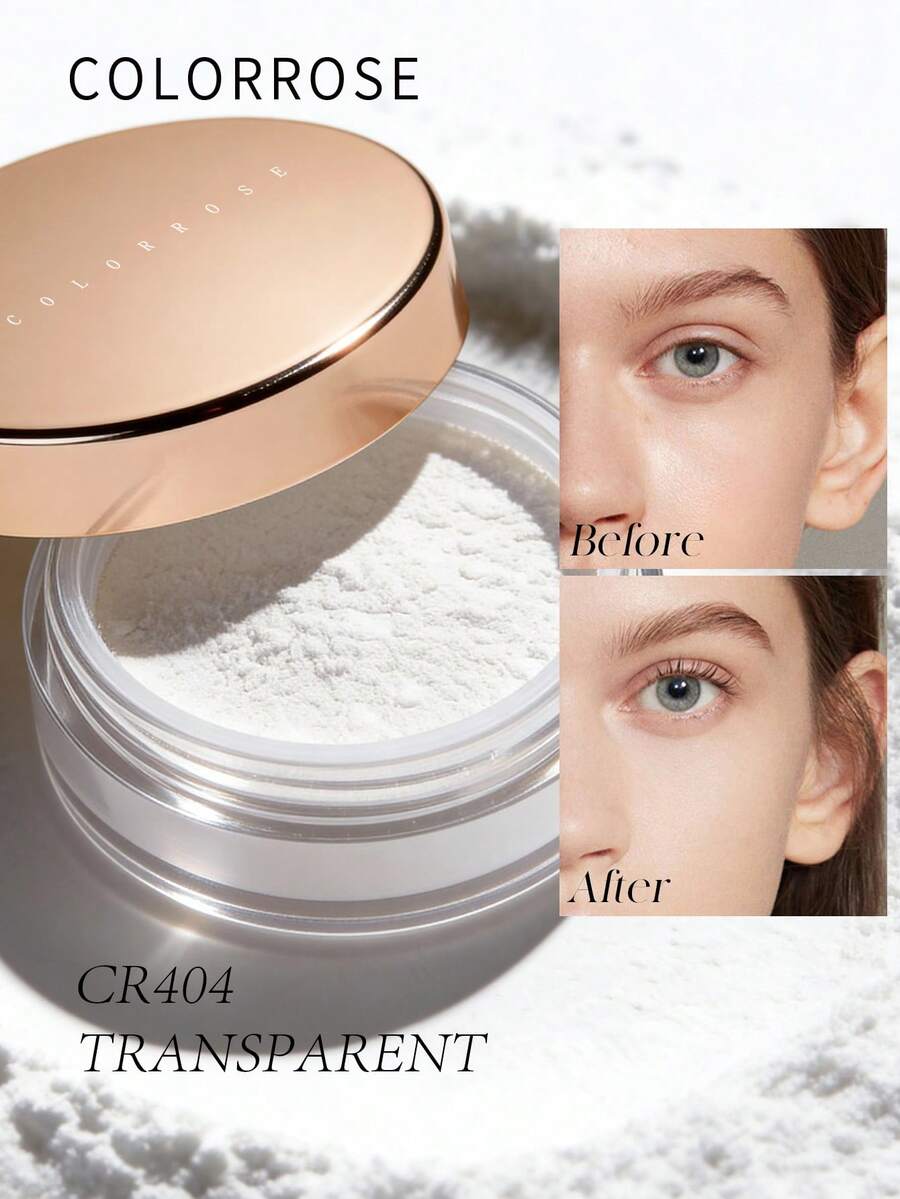 CR404 1件装散粉定妆粉，持久轻盈，粉质细腻，贴合自然肤色，蕴含植物精华，打造精致哑光妆效，控油透明，有效遮盖毛孔，防晕染，适合日常使用，是派对、女性、女孩的理想礼物。 - 404 - 查看 1