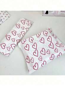 10pcs Pink Pattern Waterproof Mailing Bags, Suitable For Office, Student, Clothing Packaging