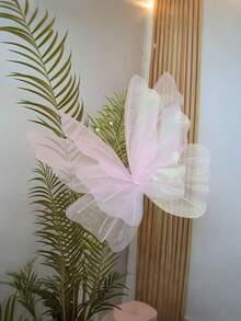 1/3pcs Silk-Like Realistic 3D Butterfly Decorations, Suitable For Photography Backdrops, Holiday Celebrations, Butterfly Themed Parties, Giant Tulle Fake Butterfly Window Displays, Outdoor Garden Decor - Multicolor - View 10