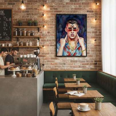 1pc Framless Wall Decor Painting, Digital Art, Watercolor Poster, Artwork For Framing, The Best Gift For Fans, Suitable For Room Decor, Wall Art, Wall Decor, Bathroom Decor