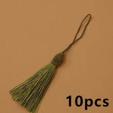 10 chiếc móc khóa tua rua, dùng làm bookmark, trang trí móc chìa khóa, làm đồ trang sức, thẻ quà tặng, mũ, quần áo, túi xách, đồ thủ công, quạt, đèn lồng, đám cưới và nhiều mục đích trang trí khác. - Nhiều màu - Xem 16