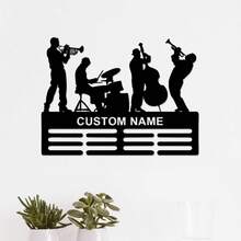1pc Customized Music Award Plaque Holder, Jazz Band Award Display Rack, Wall Art, Home Decor For Bedroom & Living Room, Personalized Name Decoration, Custom Award Supplies - Black - View 8