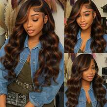 ZHENDEFA Ombre Human Hair Bundles P1/30 Body Wave Bundles Human Hair Highlight 1/3/4 Bundles 100% Unprocessed Brazilian Virgin Weave Human Hair Extensions