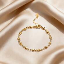 Women's Fashionable Star-Shaped Bracelet, Stainless Steel Fade-Resistant Bracelet, Suitable For Stacking At The Cuffs In Spring And Summer, As A Gift For Friends' Birthdays Or Valentine's Day. - Star - View 1