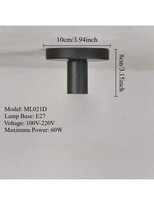 现代复古嵌入式吸顶灯，简约铁艺装饰灯，带 E27 灯泡插座，100V-260V，适用于餐厅、客厅、卧室、浴室、厨房、阳台，硬接线（不含灯泡）
