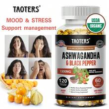 Ashwagandha 1300 Mg With Black Pepper, High Absorption, Stress Response Support Formula, 120 Softgels - 1瓶 - 查看 5
