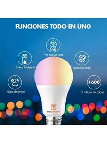 EstiloFoco Inteligente WiFi, Multicolor + Luz Blanca Cálida (LED RGBW), Compatible con iOS, Android, Alexa y Asistente de  para redes de 2.4 GHz (No Requiere Hub), 10W, Dimmeable Desde App TECDOMOTIVersión mejorada - 1 - Ver 6