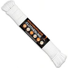 Tendedero de plástico Línea de ropa de plástico de 100 pies resistente a la intemperie color blanco al aire última intervensión cordón sintético para colgar y secar ropa y lavandería cuerda de - 5/32" x 100 pies - Ver 4