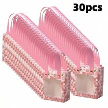 30pcs/10pcs/5pcs Premium Gold Foil Sakura Pattern Gift Boxes - Gift Boxes With Display Window - Candy Gift Boxes, Suitable For Birthday Parties, Weddings, Celebrations, Valentine's Day, Team Building And Other Party Favors - Gift Box - View 10