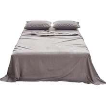Striped Sofa Bed Sheets Queen For Sleeper Sofa Bed With 4-6 Deep Soft Brushed 1800 Microfiber 4 Piece Bedding Set (60"X74"X6") Grey,37104315 - 深灰色 - 查看 6