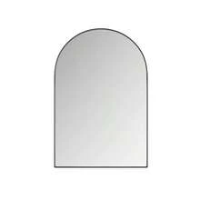 Elegante mobiletto con specchio ad arco, mobiletto per medicinali incassato, mobiletto da parete con cornice in metallo, specchio e ripiani regolabili, mobiletto con specchio con spazio per bagno, soggiorno e camera da letto, nero - nero - Visualizzare 9
