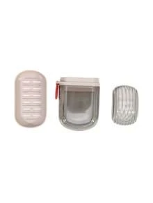 1个便携式旅行皂盒 - 户外探险必备卫生用品 - 防水密封带盖皂碟，纯色塑料皂盒，男女通用浴室旅行礼品