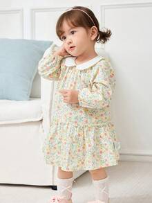 Balabala Girls Woven Dress, Elegant Fit, Soft Fabric, Easy Everyday Styling - Red Hue - View 2