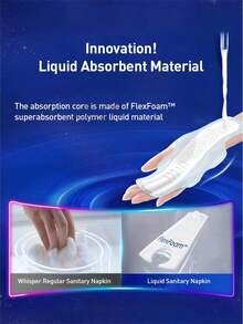 Șervețele igienice Whisper, Absorbante igienice feminine, Absorbante, Îngrijirea sănătății femeilor, Produse sanitare pentru femei - Multicolor - Vizualizare 2