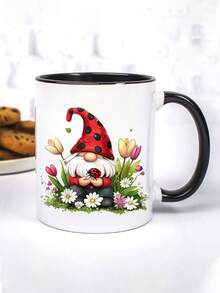 2pcs Spring/Summer Garden Floral Cute Gnome DIY UV DTF Transfer Stickers, Applicable For Crafts, Journals, Glass Cups, Coffee Mugs, Vases, Laptops, Phone Cases, Greeting Cards, Illustrations, Scrapbooks, Decorative Transfer Stickers, Home Decor, 2.7 Inch - Multicolor - View 5