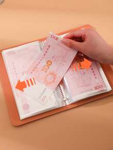 100pcs Envelope Challenge Loose-Leaf Binder, Savings Challenge Notebook (With Envelopes), Envelope Savings Challenge Binder, Help You Achieve Your Savings Goal Successfully - Multicolor - View 7