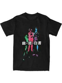 Fashion Yu Yu Hakusho Aku No Mazoku T Shirt Men Women Tees Shirt Printed Clothing - màu đen - Xem 1