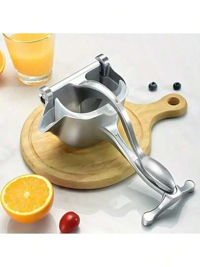 1 pieza Exprimidor de cítricos de aleación de aluminio de alto rendimiento | Extractor versátil de limón y naranja, ideal para entornos tanto interiores como exteriores