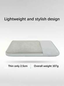 1pc Polyester Material Pink Lightweight Zipper Large Capacity Multi-Layer Electronic Notebook With Padded Travel Protective Case, Suitable For 8"/11"/12.9" Tablets - Light Grey - View 3