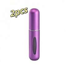 1 Piece 5ml Aluminum Perfume Mini Bottle, Bottom Press Type, Reusable Perfume Spray Bottle, Similar To Lipstick Shape, With A Visible Window, Portable For Travel And Air Travel - 彩色 - 查看 11