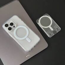 1pc MagSafe Transparent Acrylic Wallet Photo Card Slot Case Accessory Compatible With 17 Air 13 12 11 14 15 16 Pro Max Plus Magnetic Protective Cover