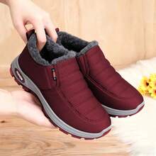 A Must-Have Item For Winter 2025, Women's Snow Boots, Women's Outdoor Zapatos Deportivos Mujer Women's Sports Shoes, Comfortable, Soft, Non-Slip Women's Casual Flat Snow Boots, A Top Choice For Thanksgiving And Christmas, And A Top Choice For Women At Work. - Đỏ - Xem 2