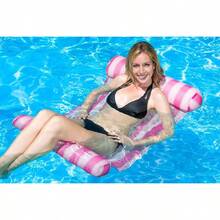 Poolmaster - Hamaca de Agua para Piscina Flotador Grande para Adultos - Rosa/Diversión Rebelde. - Ver 3