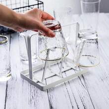 Soporte creativo para tazas para el hogar, estante de almacenamiento de tazas innovador, organizador de vasos de vidrio, estante colgante para tazas, estante de drenaje invertido - Multicolor - Ver 1