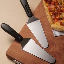 Stainless Steel Serrated Pie, Cake And Pizza Spatula - Triangular Spatula, For Desserts, Baking, Tiramisu Slicing, Durable Kitchen Tool, Ideal For Home Baking/Professional Chef/Cooking Enthusiast - Multicolor - View 4