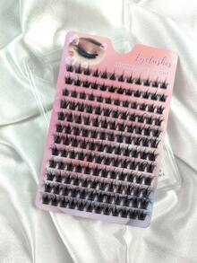 Hinarin 144pcs Lash Clusters DIY Eyelash Extensions Cluster Lashes Wispy Individual False Eyelashes D Curling 8-18mm Thick Fluffy Eye Lash Clusters Lash Clusters Eye Lash Clusters Individual Eyelashes Lashes Fake Lashes - D - View 7