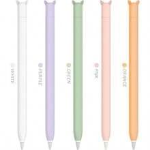 Cute Ear Case Silicone Skin Cover Pencil 2nd Generation, And Protective Nib Cover Accessories Compatible With Pro 11 12.9 Inch, Green - 第二代 + 第二代綠色 - 查看 9